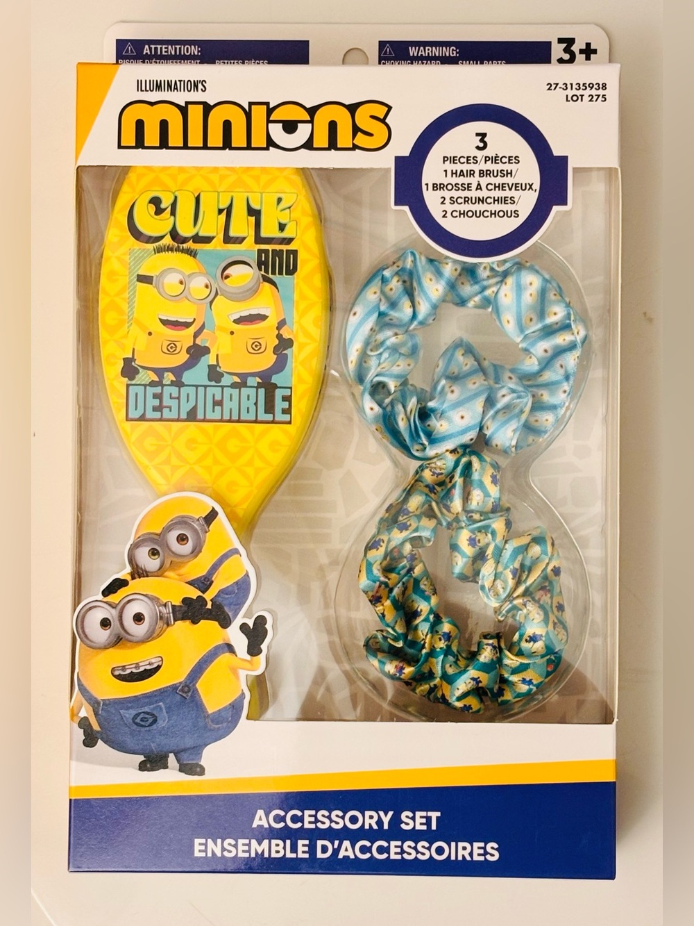 Illuminations Minions Hair Brush & Minions Scrunchies Set